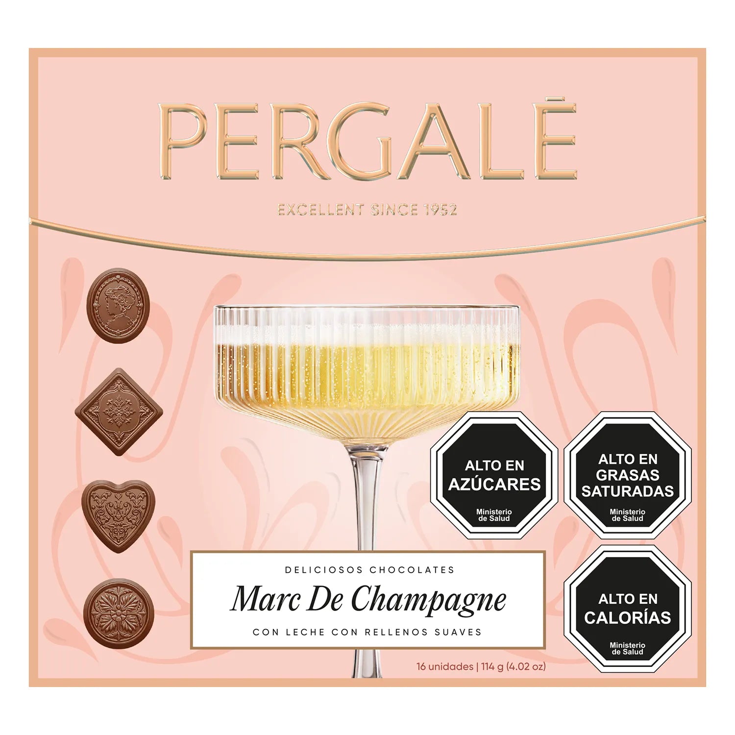 Bombones Pergalé Marc de Champagne – Caja 16 unidades